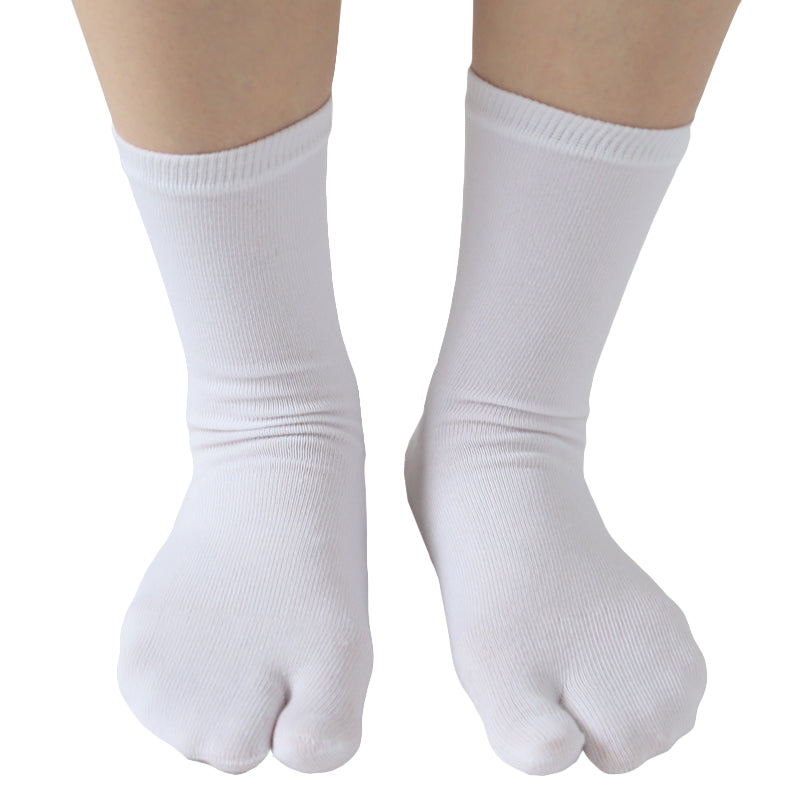 足袋靴下 足袋ソックス 靴下 足袋型 ソックス クルーソックス メンズ 大きいサイズ レディース 薄手 綿 22-24cm~28-30cm クルー丈 着物 旅館 ランニング 白 男性