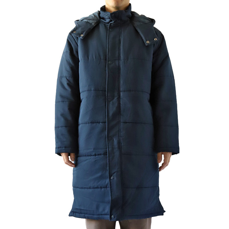 ベンチコート メンズ ロング 無地 撥水 防寒 防風 アウトドア 大きいサイズ 大人用 M~3L 男女兼用 レディース ロングコート コード フード付き 観戦 スポーツ観戦 中綿 防寒着 軽い 軽量 暖かい ゆったり シンプル おしゃれ コーデ アウター (送料無料)