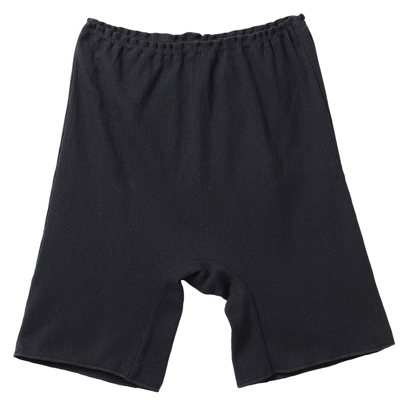 綿100% リブ 3分丈ボトム レディース ゆったり インナーパンツ S M L LL 3L 4L 5L 6L 下着 肌着 ペチパンツ オーバーパンツ コットン 伸びる 締め付けにくい インゴム 重ねばき ナイトショーツ リラックス 婦人 女性 大きいサイズ シンプル 無地