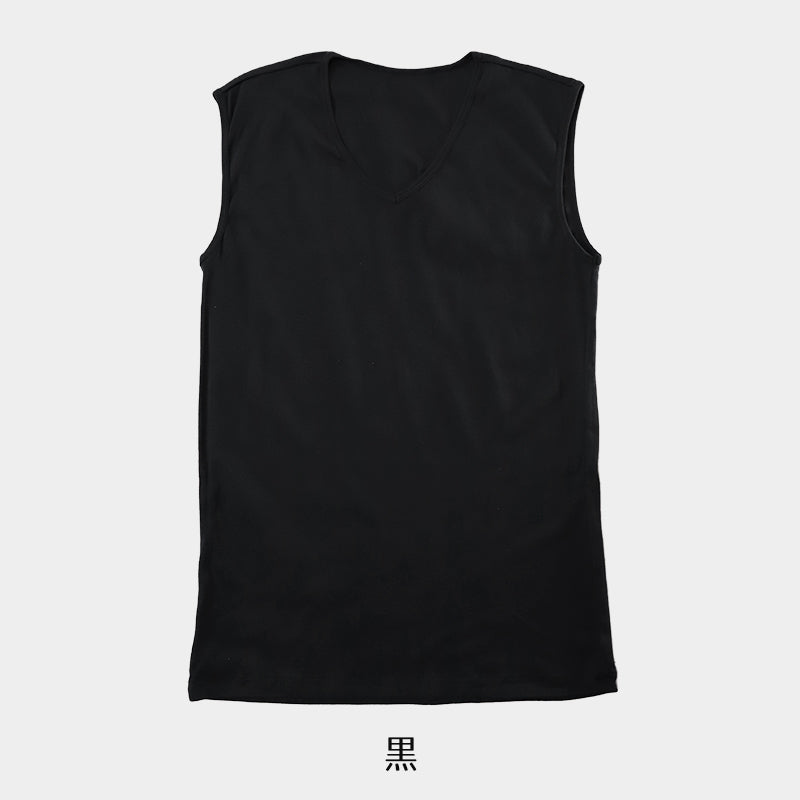 インナー メンズ ノースリーブ 綿100% vネック tシャツ 大きいサイズ 3L~4L スリーブレス 下着 肌着 綿100 コットン 男性 紳士 インナーシャツ 抗菌 防臭 3L 4L 白 黒 無地 V首