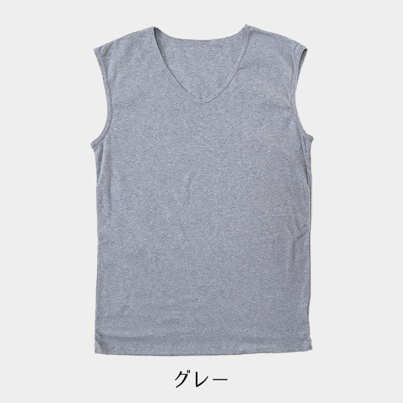 インナー メンズ ノースリーブ 綿100% vネック tシャツ 大きいサイズ 3L~4L スリーブレス 下着 肌着 綿100 コットン 男性 紳士 インナーシャツ 抗菌 防臭 3L 4L 白 黒 無地 V首