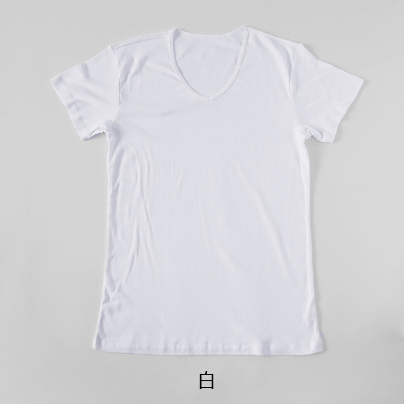 メンズ 綿100% Vネック インナー tシャツ 半袖 大きいサイズ 3L・4L 下着 男性 紳士 肌着 インナーシャツ 薄手 抗菌 防臭 3l 4l 白 黒 グレー V首