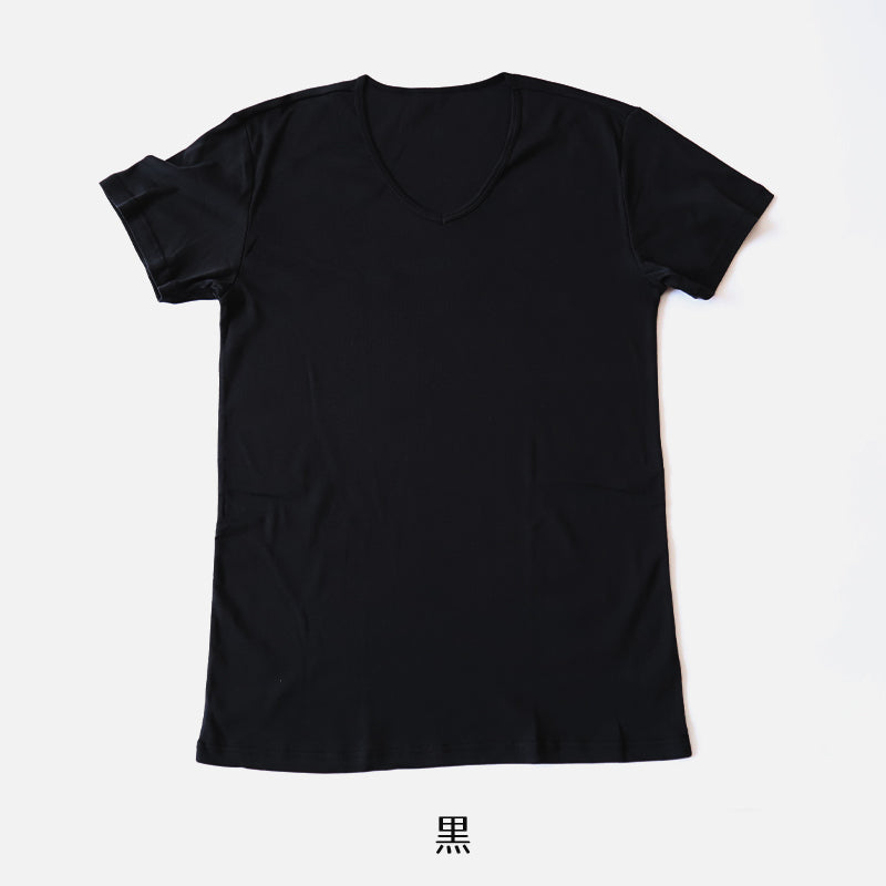 メンズ 綿100% Vネック インナー tシャツ 半袖 大きいサイズ 3L・4L 下着 男性 紳士 肌着 インナーシャツ 薄手 抗菌 防臭 3l 4l 白 黒 グレー V首