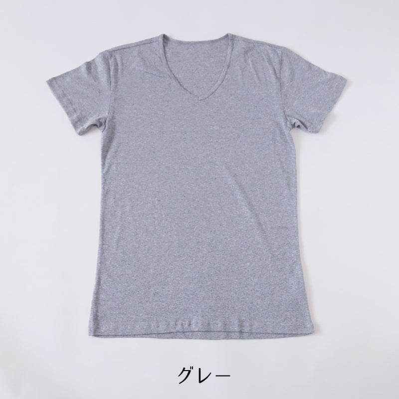 メンズ 綿100% Vネック インナー tシャツ 半袖 大きいサイズ 3L・4L 下着 男性 紳士 肌着 インナーシャツ 薄手 抗菌 防臭 3l 4l 白 黒 グレー V首