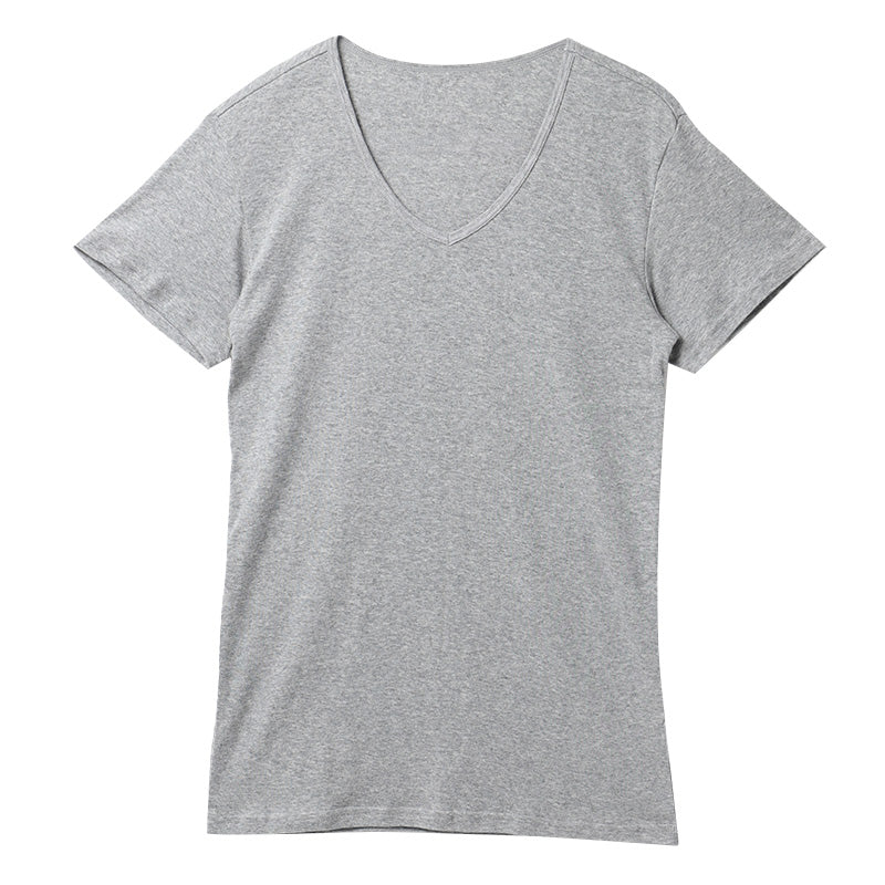 メンズ 綿100% Vネック インナー tシャツ 半袖 大きいサイズ 3L・4L 下着 男性 紳士 肌着 インナーシャツ 薄手 抗菌 防臭 3l 4l 白 黒 グレー V首