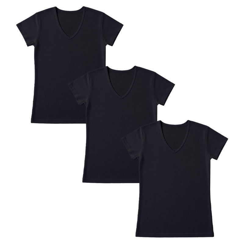 綿100% メンズ インナーシャツ 深めVネック 半袖 Tシャツ 3枚セット S M L LL 下着 肌着 V首 インナー 抗菌 防臭 におい 見えない 無地 コットン 男性 紳士 男子 コットン100 綿100 COTTON 100% スーツ下 ビジネス 3枚組 まとめ売り