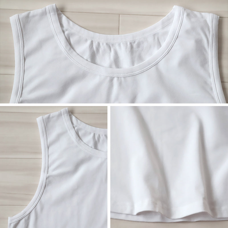 メンズ タンクトップ 裾ラウンド 大きいサイズ 綿 インナー 3L・4L コットン ノースリーブ シャツ 肌着 下着 男性 紳士 レイヤード