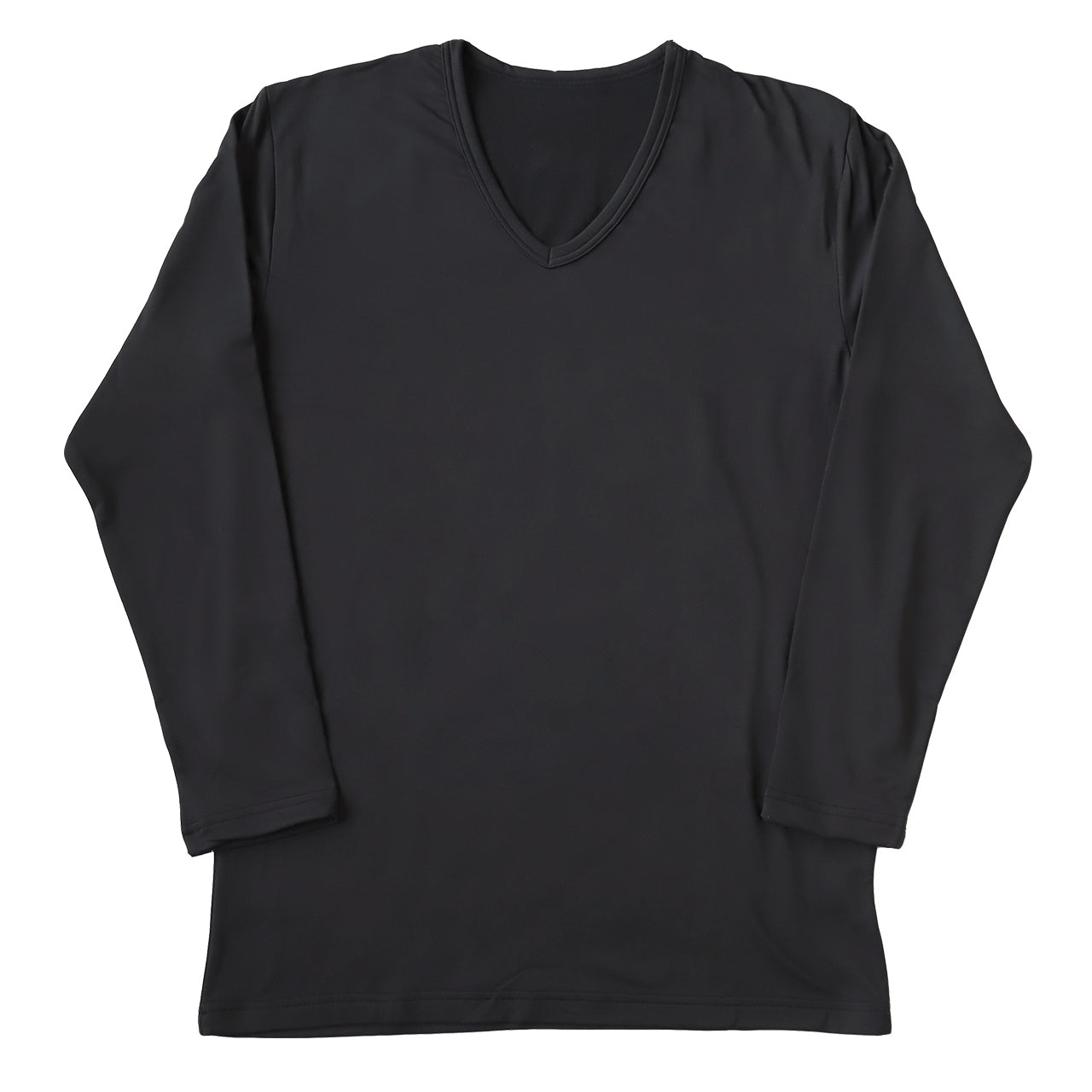 メンズ インナー 長袖シャツ Vネック V首 3L~5L (下着 長袖V首シャツ 3L 4L 5L ストレッチ 伸縮 冬 男性 防寒 冷え 大きいサイズ)