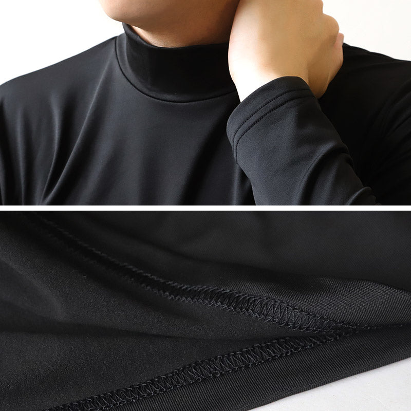 メンズ インナー 長袖シャツ ハイネック ハイネックシャツ 3L~5L (下着 長袖ハイネックシャツ 3L 4L 5L ストレッチ 伸縮 冬 男性 防寒 冷え 大きいサイズ)