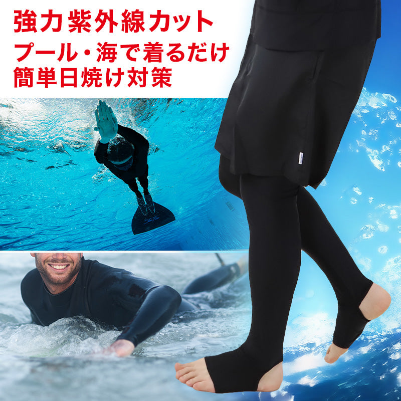 ラッシュトレンカ メンズ ラッシュガード トレンカ 水着 S~4L スポーツ インナー 水着用 大きいサイズ スイムトレンカ uvカット 紫外線対策 男性 黒