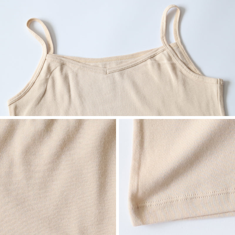 キャミソール 綿100% レディース インナー S~LL 肌着 下着 綿 キャミ シャツ コットン 無地 白 グレー 黒 ベージュ シンプル 女性 婦人