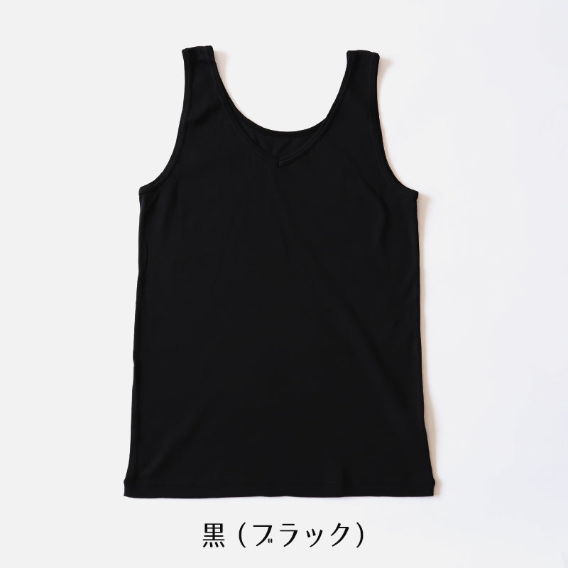 タンクトップ 綿100% レディース インナー S~LL 肌着 綿 下着 シャツ コットン 無地 白 グレー 黒 ベージュ シンプル 薄手 女性 婦人 タンク