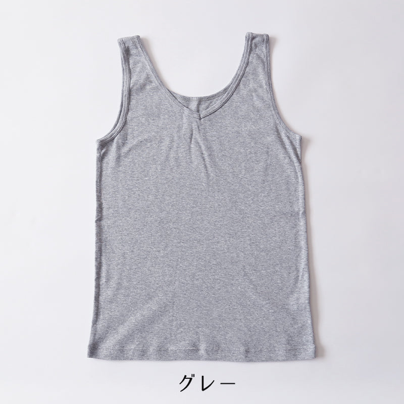 タンクトップ 綿100% レディース インナー S~LL 肌着 綿 下着 シャツ コットン 無地 白 グレー 黒 ベージュ シンプル 薄手 女性 婦人 タンク