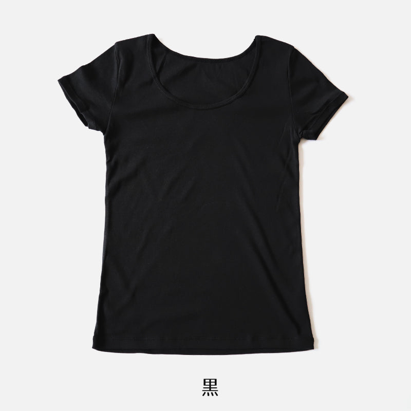 綿100% インナー レディース 半袖 2分袖 tシャツ S~LL 肌着 綿 シャツ 下着 女性 婦人 コットン 無地 白 グレー 黒 ベージュ シンプル