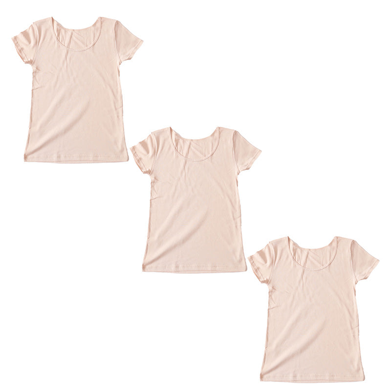 綿100% インナー レディース 半袖 2分袖 tシャツ 大きいサイズ 3枚セット 3L 4L 肌着 綿 シャツ 下着 女性 婦人 コットン 無地 白 グレー 黒 ベージュ シンプル ベーシック シンプル 通年 綿% コットン cotton 爽やか 着こなし 肌色 灰