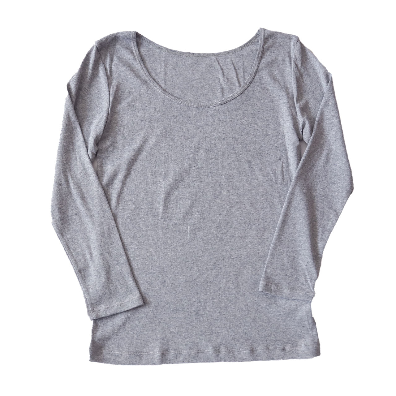 綿100% 長袖 インナー レディース 8分袖 シャツ S~LL 肌着 下着 綿 コットン tシャツ トップス 薄手 無地 シンプル 白 グレー 黒 ベージュ 女性 婦人 防臭 S M L LL