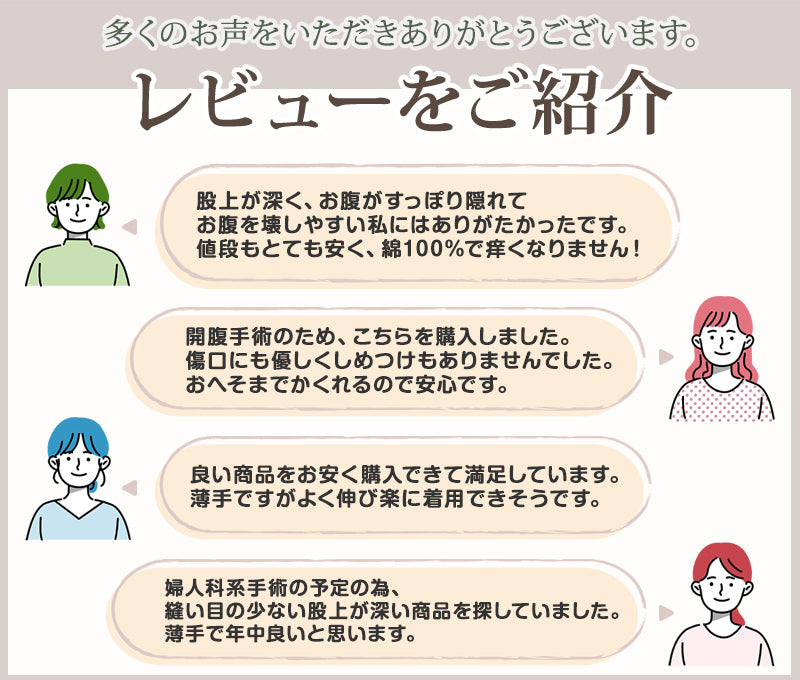 ショーツ 綿100% レディース 深ばき S~LL (フルショーツ お腹 すぽっり ハイウエスト パンツ コットン やわらかい 肌ざわり 敏感肌 シンプル 無地  インナー)