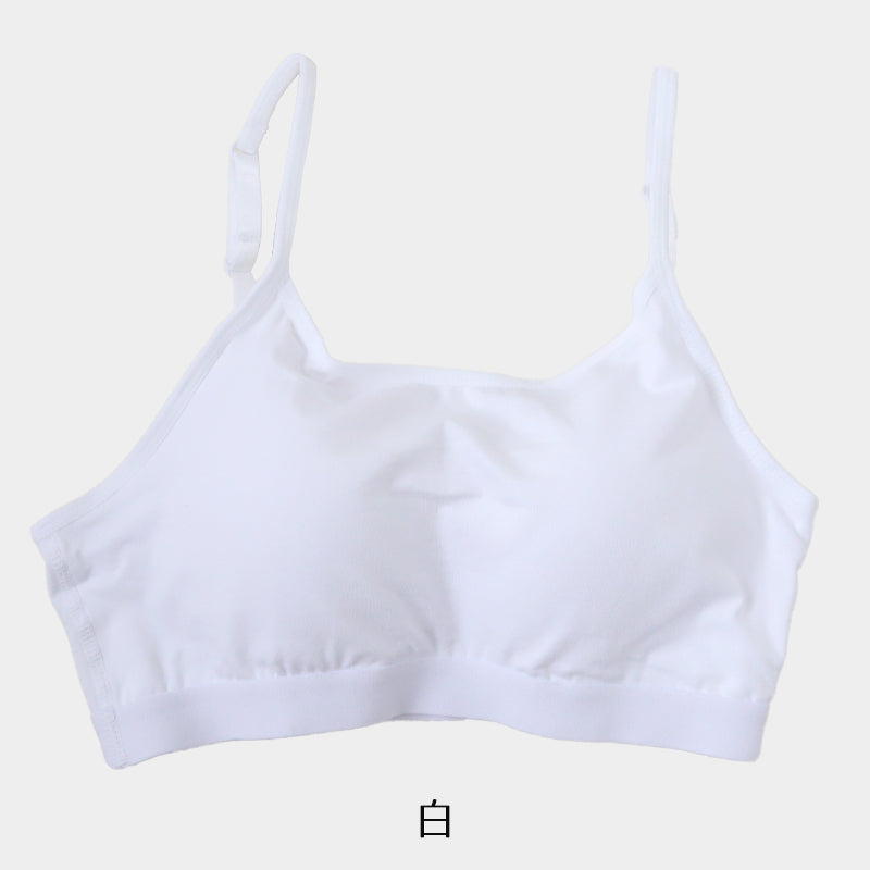 ノンワイヤーブラ ハーフトップ 綿 レディース キャミソール型 S M L LL 下着 ブラジャー ハーフトップブラ 綿混 インナー 肌着 無地 締め付けない 楽 ワイヤレス (在庫限り)