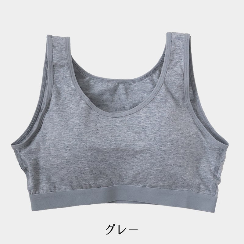 大きいサイズ ノンワイヤーブラ 綿 カップ付き 3L・4L (ラン型 ハーフトップ ハーフブラ シンプル 無地 コットン ナイトブラ リラックス レディース インナー プラスサイズ) (在庫限り)