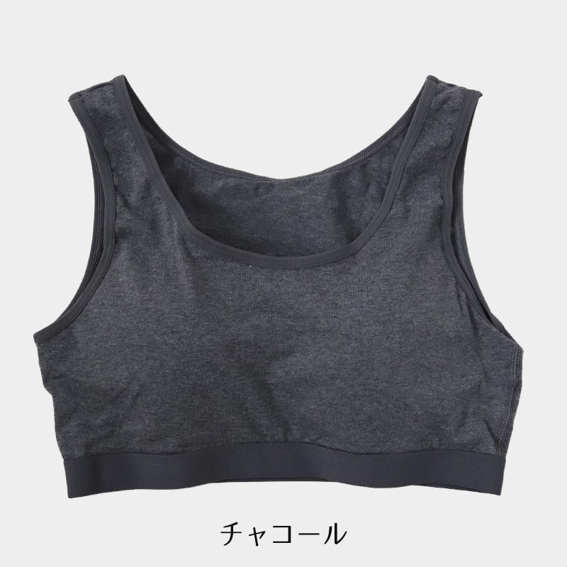 大きいサイズ ノンワイヤーブラ 綿 カップ付き 3L・4L (ラン型 ハーフトップ ハーフブラ シンプル 無地 コットン ナイトブラ リラックス レディース インナー プラスサイズ) (在庫限り)