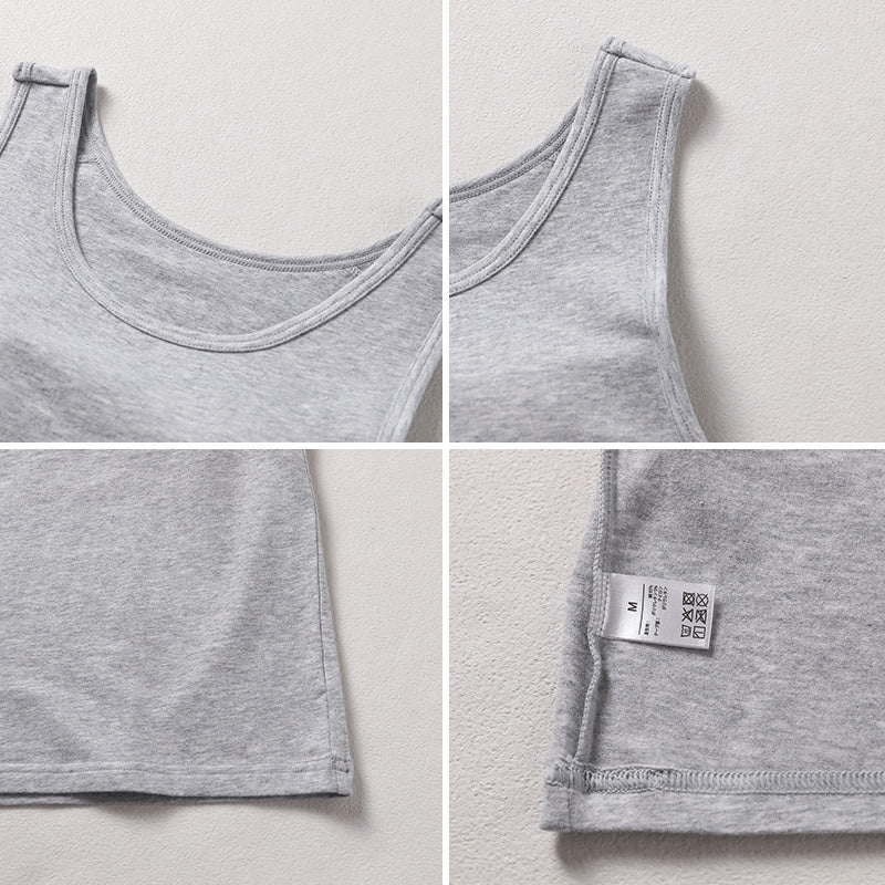 タンクトップ カップ付き インナー 綿 レディース S M L LL 3L 4L ブラトップ 下着 肌着 シャツ ノンワイヤー タンク ブラタンク 綿混 リラックス 楽 女性