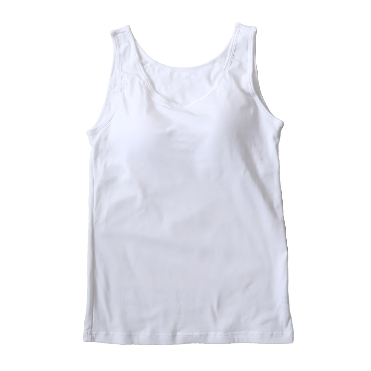 タンクトップ カップ付き インナー 綿 レディース S M L LL ブラトップ 下着 肌着 シャツ ノンワイヤー タンク ブラタンク 綿混 リラックス 楽 女性 (在庫限り)