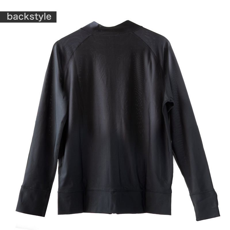 ラッシュガード フードなし レディース 長袖 水着 体型カバー uvカット 薄手 黒 S~4L 夏 スポーツ スクール水着 プール 授業 水陸両用 uv 紫外線対策 大きいサイズ