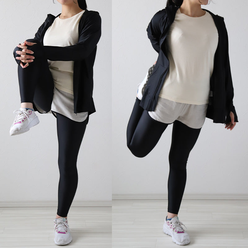 ラッシュガード レギンス レディース ラッシュレギンス 9分丈 S~4L 黒 uvカット スイムレギンス 水陸両用 水着 スポーツ インナー プール 大きいサイズ