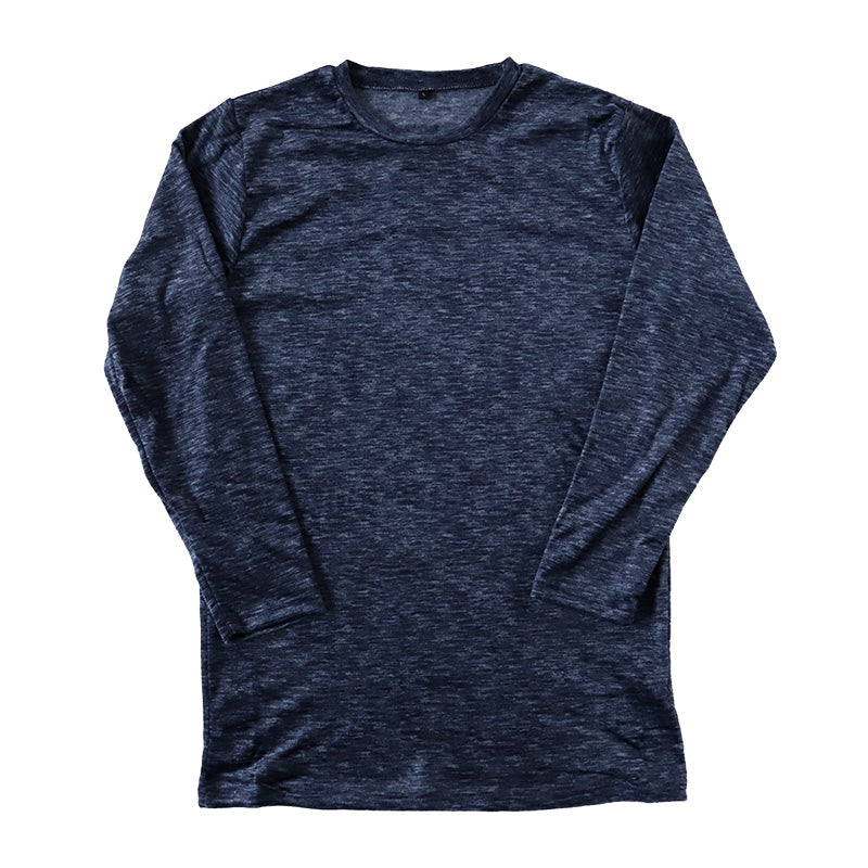 メンズ ベロア インナー 暖か 裏起毛 長袖 紳士 長袖シャツ 下着 M~LL 丸首 あったかインナー 起毛 暖かい トップス 防寒 冷えとり 冬 アンダーウェア 肌着 (在庫限り)