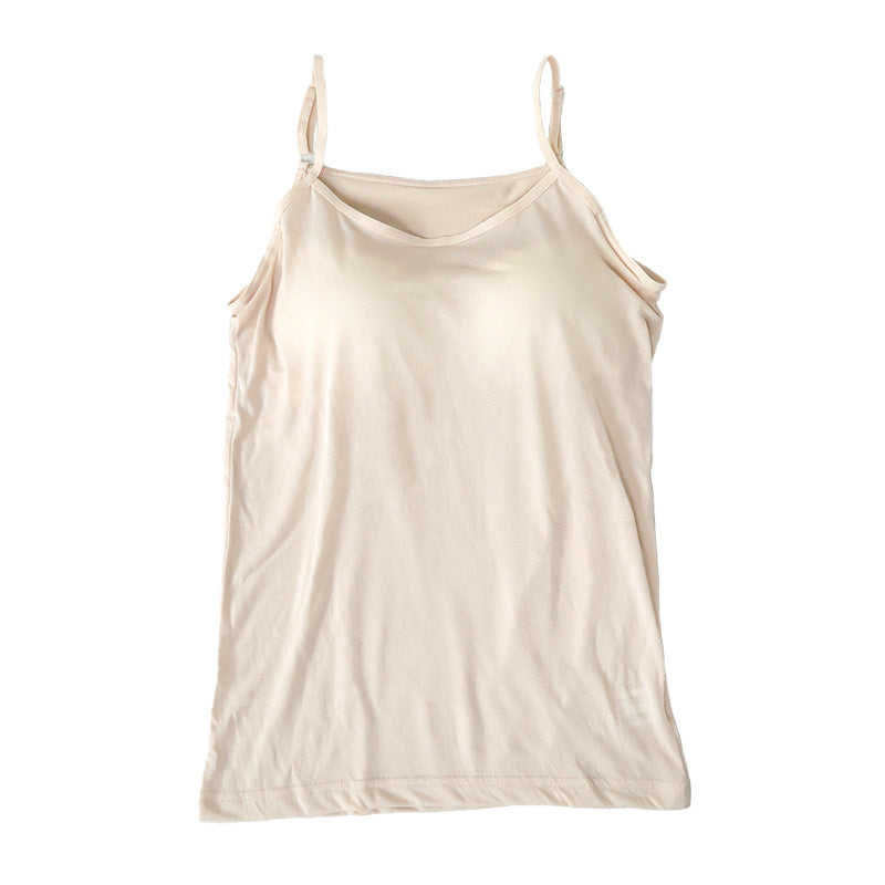 キャミソール レディース カップ付き カップ付きキャミソール ブラキャミ インナー 薄い 肌着 軽い M~LL カップ付きインナー カップ付 キャミ 婦人 ベージュ 黒 白 肌色 下着 (在庫限り)