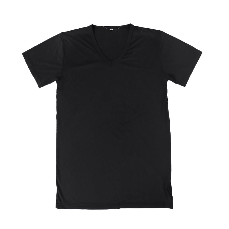 メンズ インナー 半袖 V首 Tシャツ 冷感 夏 ドライ 速乾 接触冷感 肌着 M~LL 下着 Vネック インナーシャツ 紳士肌着 男 アンダーウェア クールビズ (在庫限り)