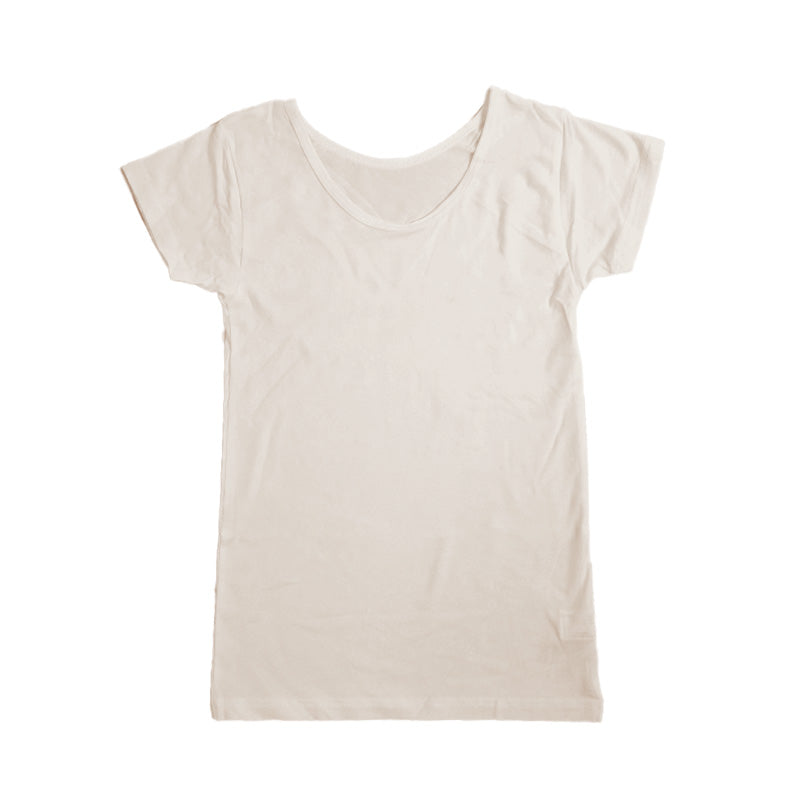 インナー 半袖 レディース 夏 綿 冷感 フレンチ袖インナー 肌着 冷感インナー M L LL カップなし シャリ感 接触冷感 婦人 ベージュ 黒 白 肌色 女性 下着 2分袖 薄手 UVケア (在庫限り)