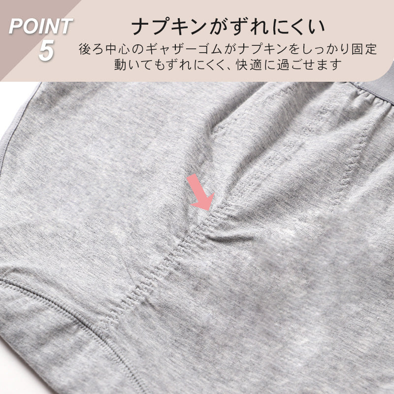サニタリーショーツ 生理ショーツ 生理パンツ 夜用 多い日用 S M L LL 3L 4L 生理用ショーツ 羽根つき 綿 無地 サニタリー 生理 下着 パンツ ショーツ