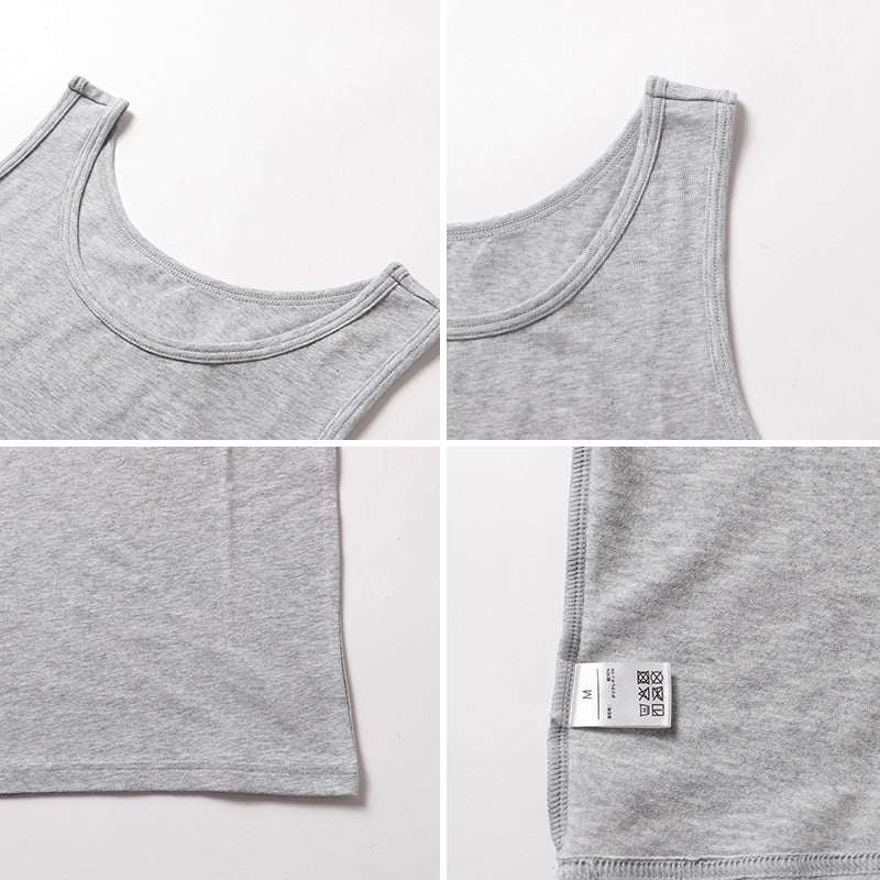 タンクトップ 綿 インナー レディース S M L LL 3L 4L 女性 下着 肌着 シャツ リラックス 楽 白 黒 ピンク グレー
