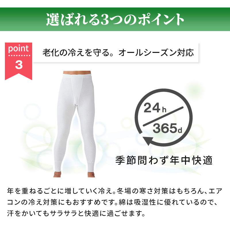 ズボン下 メンズ ももひき 綿100% 前あき 2枚組 S~LL GUNZE 長ズボン下 男性 紳士 インナー 下着 紳士肌着 肌着 スラックス下 パンツ 股引 セット S M L LL
