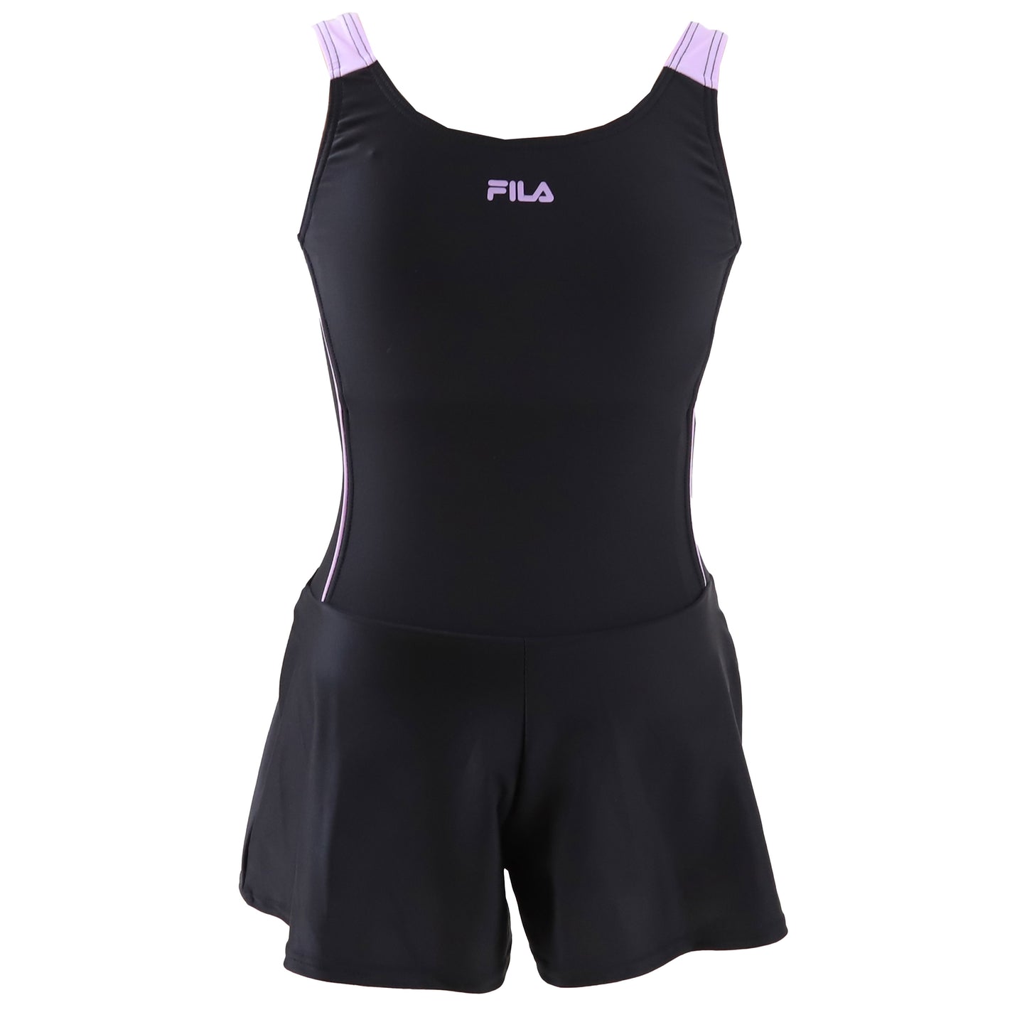 スクール水着 女の子 キュロット キッズ 水着 子供 FILA 120cm~180cm 女子 水泳 プール 夏 ワンピース シンプル 学校 スイミング 紺 黒 ピンク 水色 白 (在庫限り)