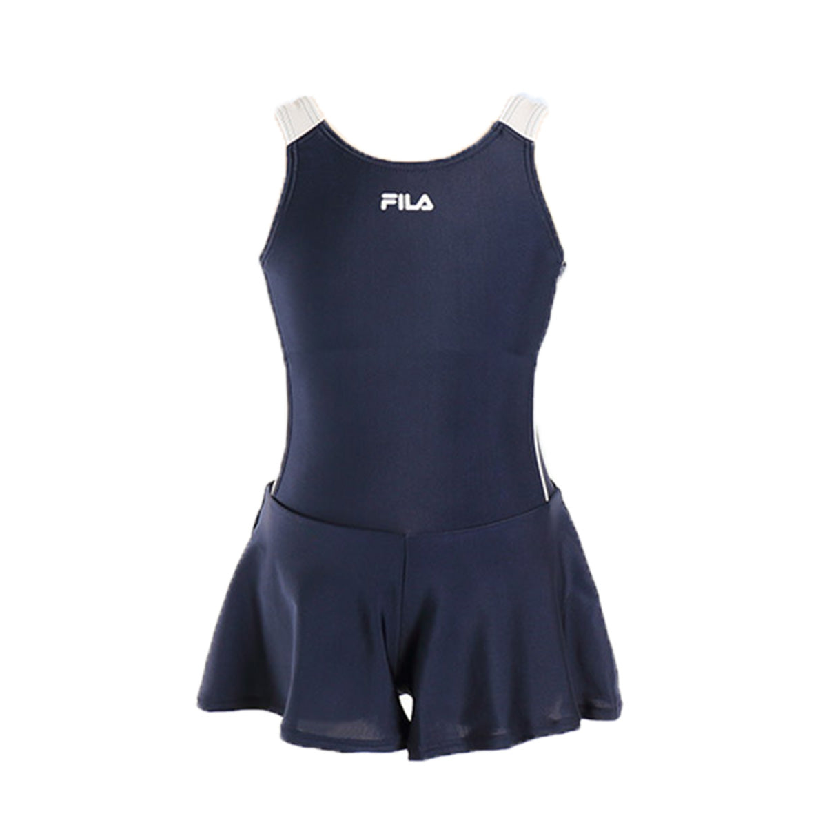スクール水着 女の子 キュロット キッズ 水着 子供 FILA 120cm~180cm 女子 水泳 プール 夏 ワンピース シンプル 学校 スイミング 紺 黒 ピンク 水色 白 (在庫限り)