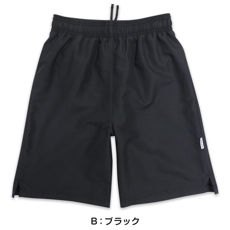 スクール水着 男子 サーフパンツ 120cm~170cm (ミドル丈 プール スイミング 無地 学校 スイムウェア 男の子 海パン インナー付き 黒 紺 小学生 中学生 大きいサイズ)