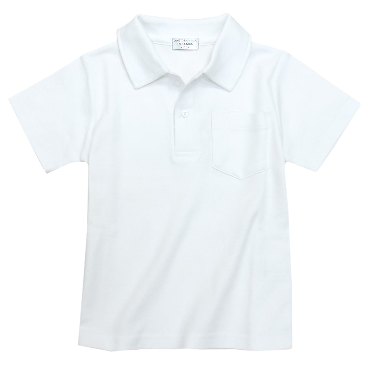 スクール ポロシャツ 半袖 透けにくい 小学生 制服 小学校 やや厚め スムース 120cm~160cm スクールシャツ 男の子 女の子 学生服 通学 白 子供