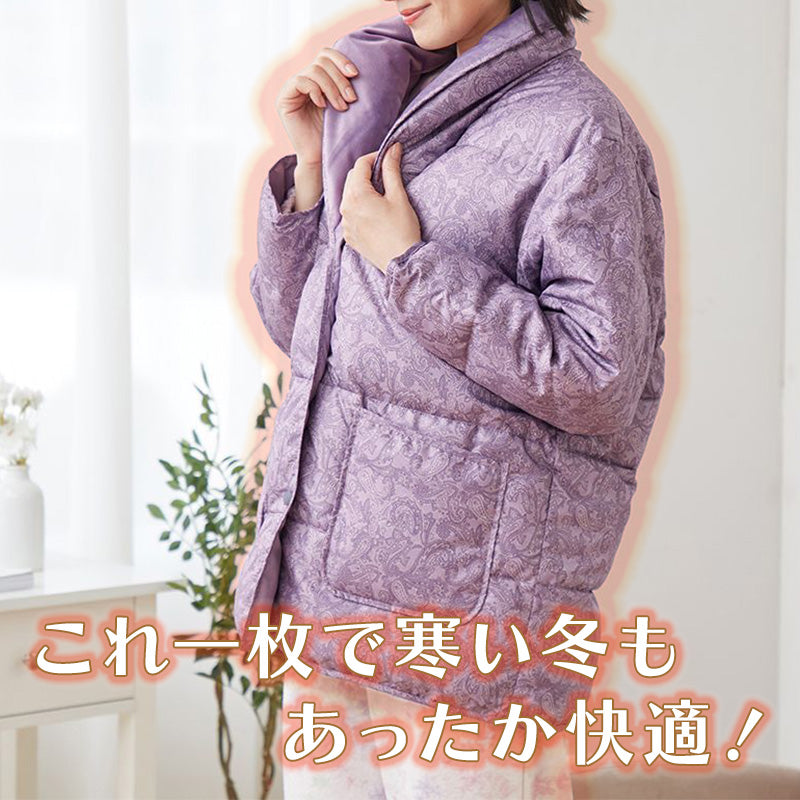 グンゼ 羽毛 ダウン 婦人 ジャケット S~L (GUNZE 冷え対策 羽織り はおり 暖かい 首元 防寒 冷え 洗える 母の日 プレゼント S M L) (送料無料)