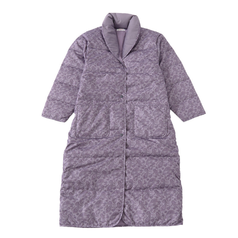 グンゼ 羽毛 ダウン 婦人 ガウン S~L (GUNZE 冷え対策 羽織り はおり 暖かい 首元 防寒 冷え 洗える 母の日 プレゼント M L) (送料無料)