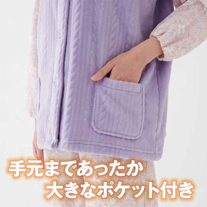 グンゼ 羽織物 ボア ベスト パジャマの上に着る 冬 暖かい レディース S~L 冬用 部屋着 ルームウェア 羽織り あったか 保温 防寒 冷え対策 女性 婦人 ギフト プレゼント (送料無料) (在庫限り)