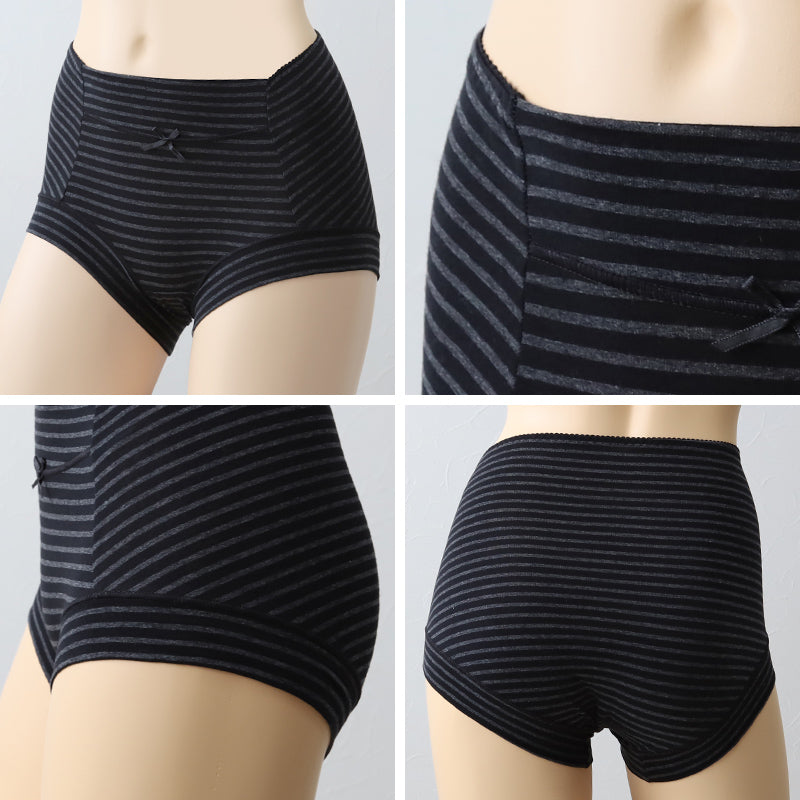 【2枚セット】極リラ 脚口らくらく 一分丈ショーツ M~LL (レディース パンツ 下着 綿 リラックス)