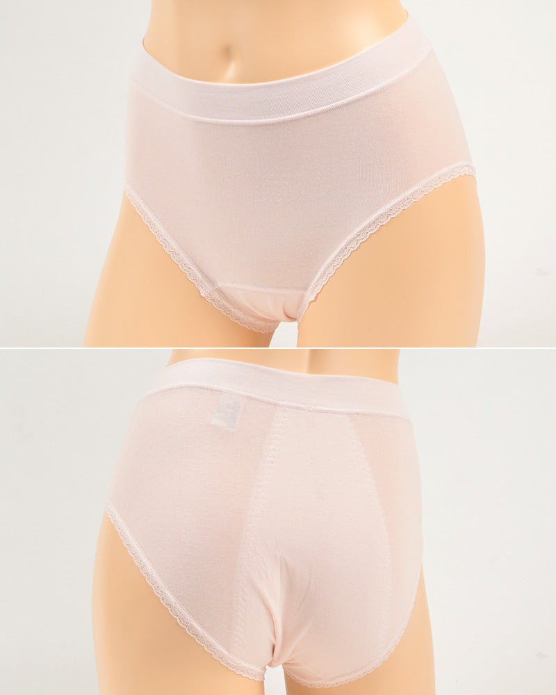 サニタリーショーツ 夜用 深め 綿 M~3L (生理用ショーツ 蒸れない 大きいサイズ 3l 生理用パンツ サニタリー ショーツ レディース インナー) (在庫限り)