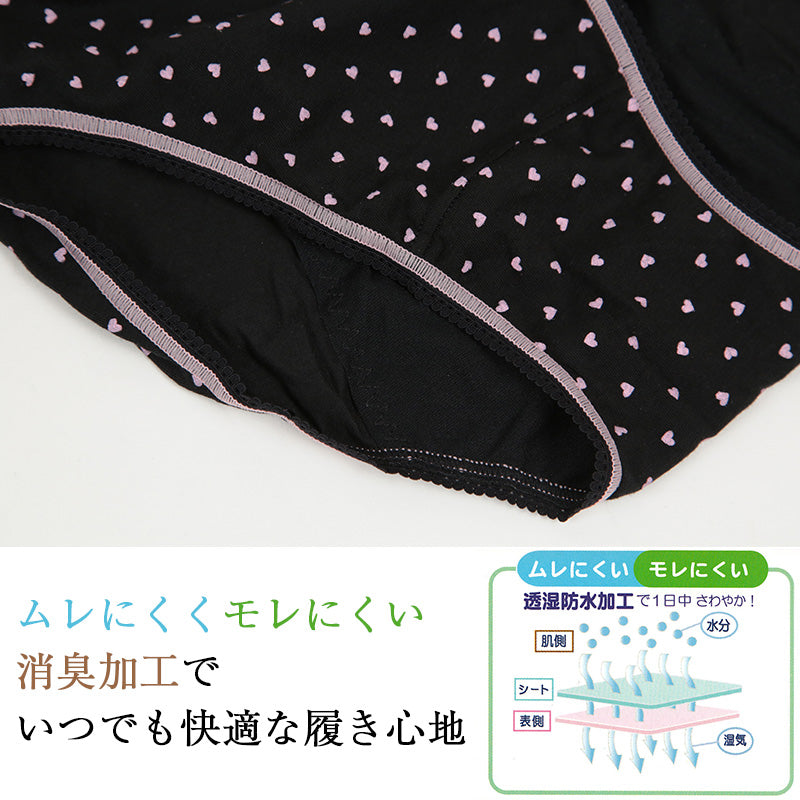 サニタリーショーツ 夜用 綿 M~LL (生理用ショーツ 蒸れない 生理用パンツ サニタリー ショーツ レディース インナー) (在庫限り)