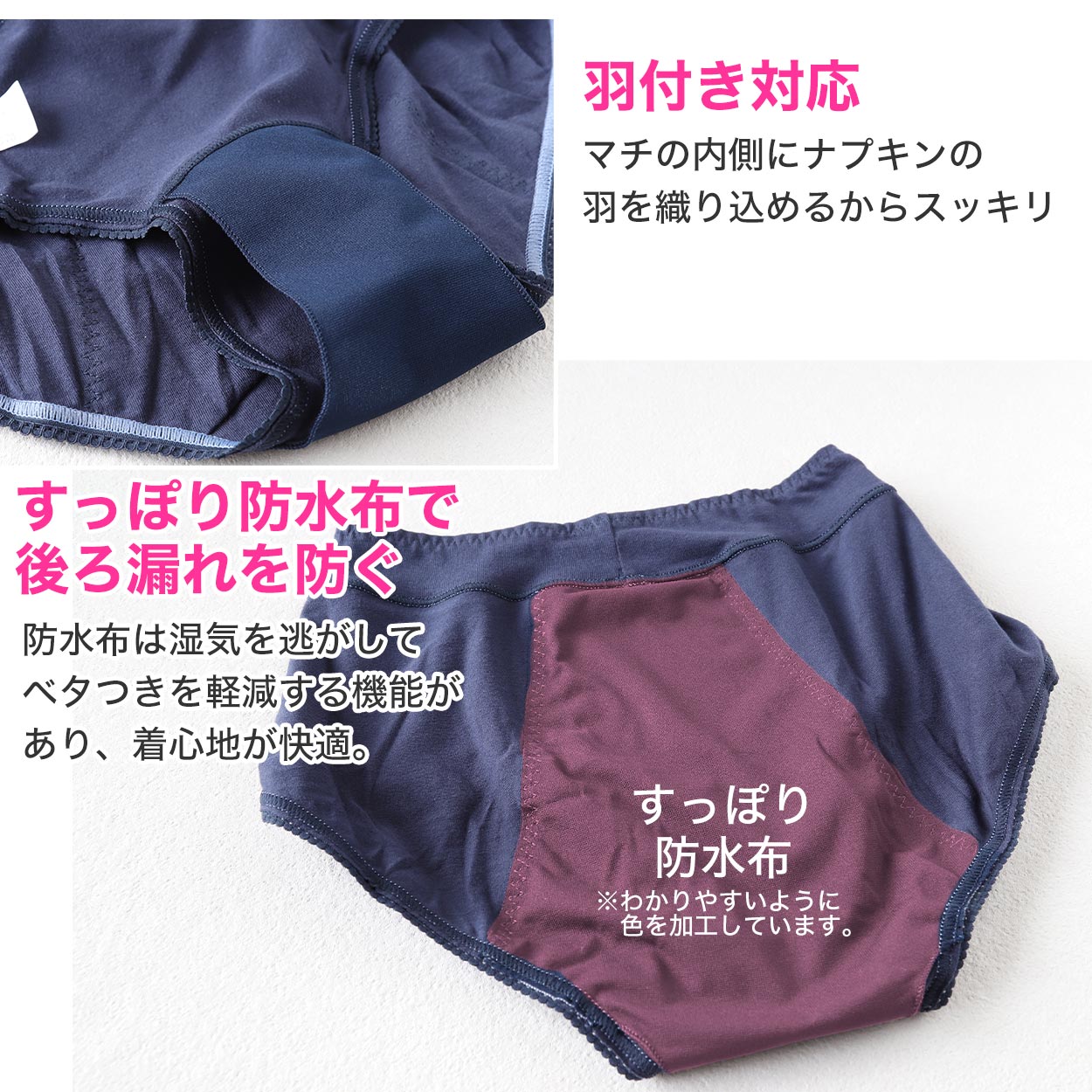 サニタリーショーツ 綿 夜用 羽根つき 生理用ショーツ レディース 漏れない 蒸れない 後ろまで防水 M~LL 下着 生理用パンツ 生理ショーツ インナー 女性 婦人 パンツ ショーツ