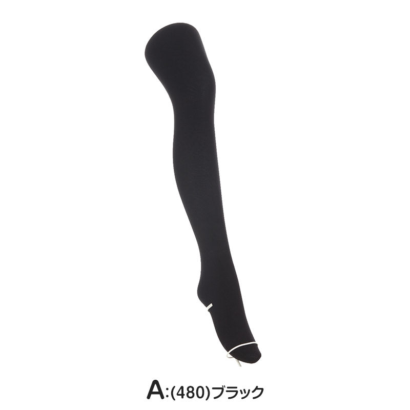 タイツ レディース 保温 二重編み アツギ 防寒 厚手 冬 180デニール M-L・L-LL 重ねばきしたような 暖かい ダブルニット 生地二重 魔法瓶構造