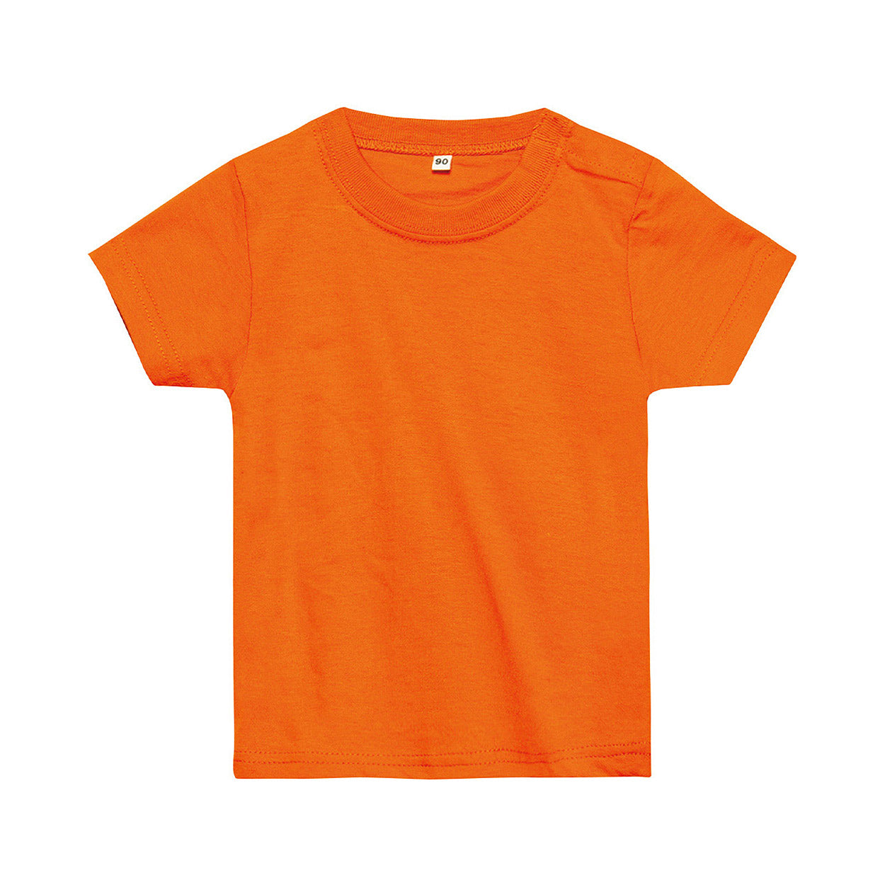 ベビー キッズ Tシャツ 無地 スナップボタン 80・90 (半袖 シャツ tシャツ キッズ 幼児 男女兼用 男の子 女の子 クルーネック 肩スナップ) (取寄せ)