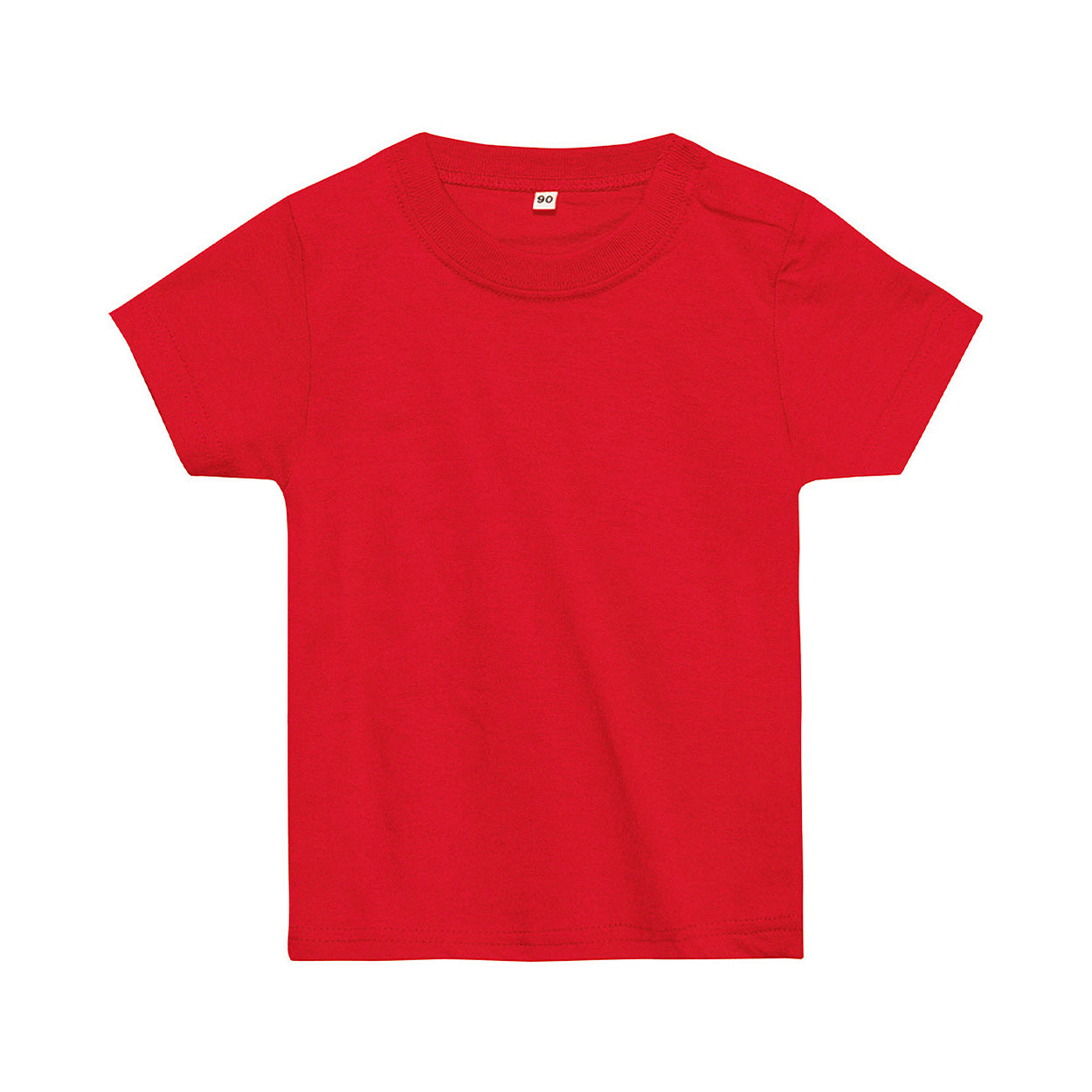 ベビー キッズ Tシャツ 無地 スナップボタン 80・90 (半袖 シャツ tシャツ キッズ 幼児 男女兼用 男の子 女の子 クルーネック 肩スナップ) (取寄せ)