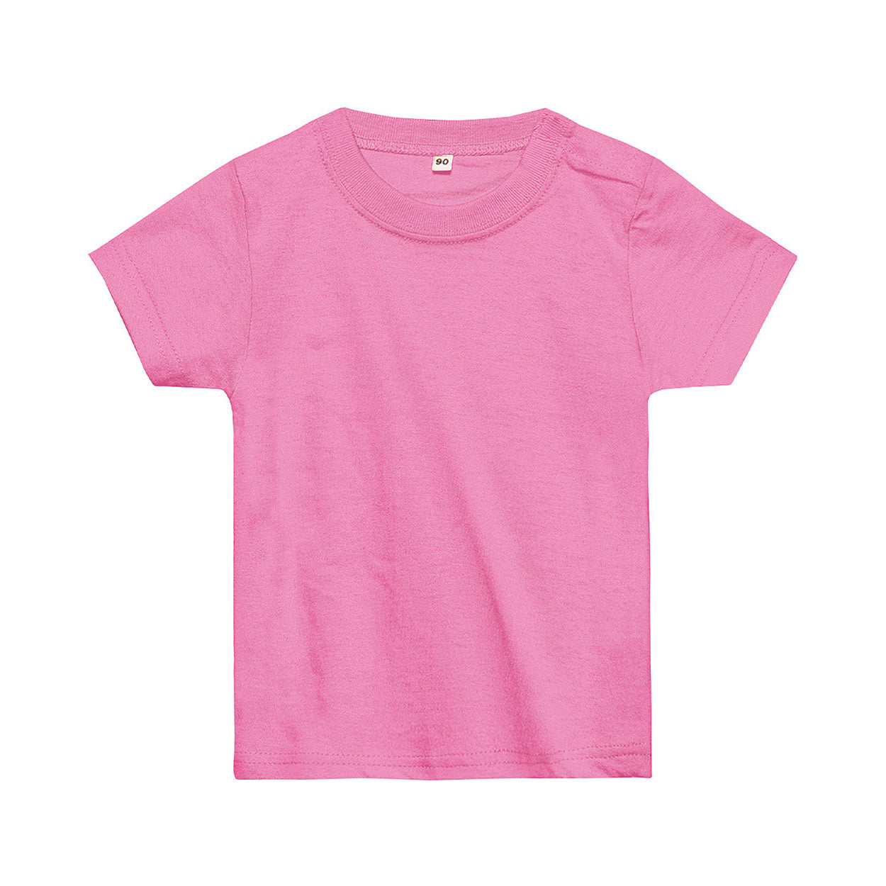 ベビー キッズ Tシャツ 無地 スナップボタン 80・90 (半袖 シャツ tシャツ キッズ 幼児 男女兼用 男の子 女の子 クルーネック 肩スナップ) (取寄せ)